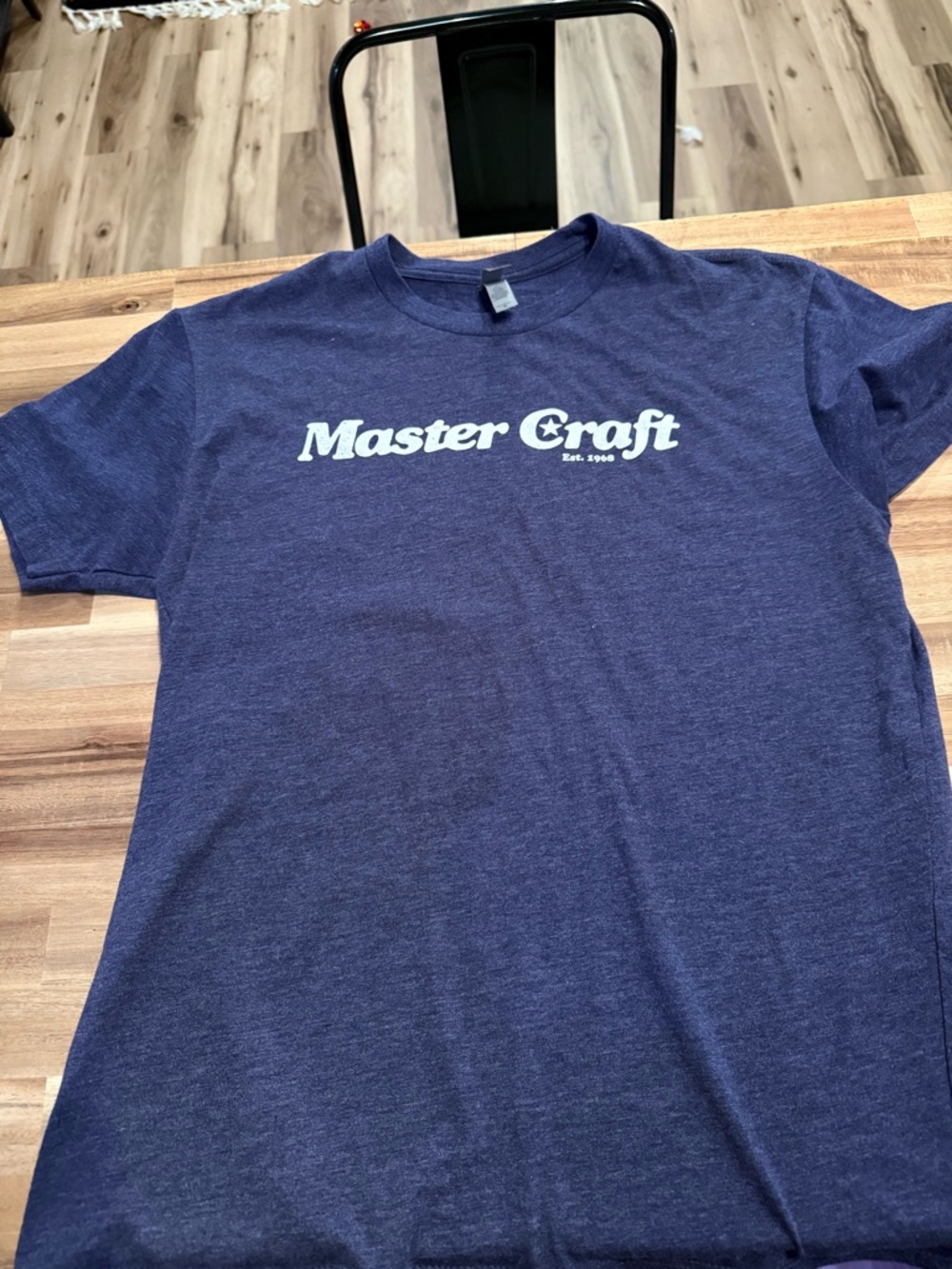 Navy 'Master craft' Logo Tee